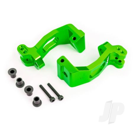Traxxas Caster Blocks (C-Hubs), 6061-T6 Aluminium (Green-Anodised), Left & Right/ Kingpin Bushings (4) (TRX9532G)
