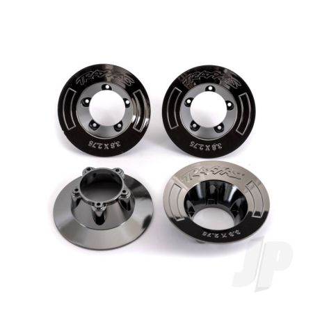 Traxxas Wheel Covers, Black Chrome (4) (Fits #9572 Wheels) (TRX9568T)
