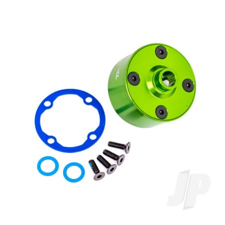 Traxxas Carrier, Differential (Aluminium, Green-Anodised)/ Differential Bushing/ Ring Gear Gasket/ 3X10Mm Ccs (4) (TRX9581G)