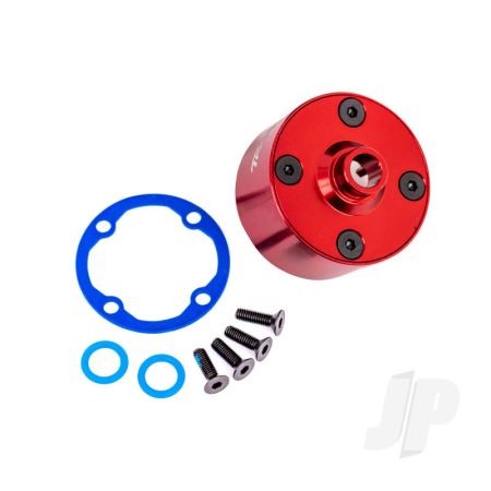 Traxxas Carrier, Differential (Aluminium, Red-Anodised)/ Differential Bushing/ Ring Gear Gasket/ 3X10Mm Ccs (4) (TRX9581R)