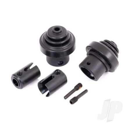 Traxxas Drive Cup, Front Or Rear (Hardened Steel) (For Differential Pinion Gear) / Driveshaft Boots (2) / Boot Retainers (2) (TRX9587)