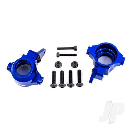 Traxxas Steering Blocks, 6061-T6 Aluminium (Blue-Anodised), Left & Right/ Steering Block Arms (2) (TRX9635X)