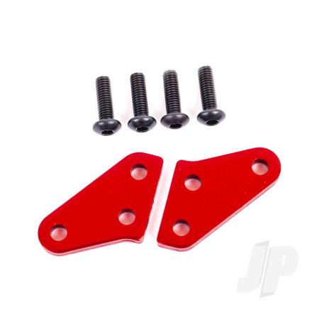 Traxxas Steering Block Arms (Aluminium, Red-Anodised) (2) (Fits #9537 And 9637 Steering Blocks) (TRX9636R)