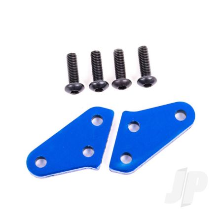 Traxxas Steering Block Arms (Aluminium, Blue-Anodised) (2) (Fits #9537 And 9637 Steering Blocks) (TRX9636X)