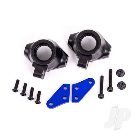 Traxxas Steering Block Arms (Aluminium, Blue-Anodised) (2) / Steering Blocks, Left & Right (TRX9637X)