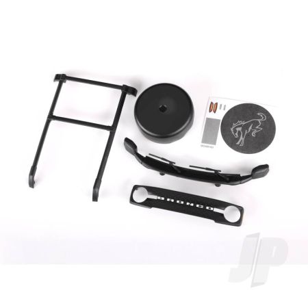 Traxxas Roof Rack/ Spare Tire Cover/ Cowl/ Grille (Fits #9711 Body) (TRX9715) Traxxas Roof Rack/ Spare Tire Cover/ Cowl/ Grille (Fits #9711 Body) (TRX9715)