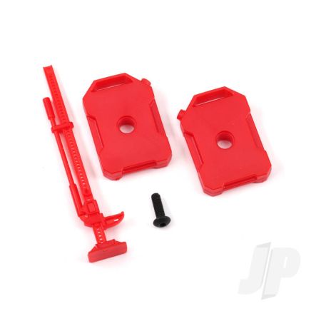 Traxxas Fuel Canisters (Left & Right)/ Jack (Red) (Fits #9712 Body) (TRX9721) Traxxas Fuel Canisters (Left & Right)/ Jack (Red) (Fits #9712 Body) (TRX9721)