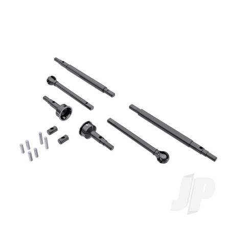 Traxxas Axle Shafts, Front And Rear (2)/ Stub Axles, Front (2) (Hardened Steel) (TRX9756)