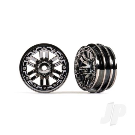 Traxxas Wheels, 1.0In (Black Chrome) (2) (TRX9768-BLKCR)