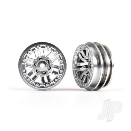 Traxxas Wheels, 1.0In (Satin Chrome) (2) (TRX9768-SATIN)