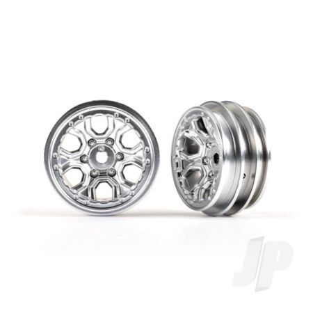 Traxxas Wheels, 1.0In (Statin Chrome) (2) (TRX9770-SATIN)