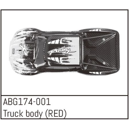 Absima Truck Body (Red) (ABG174-001)