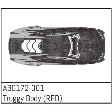 Absima Truggy Body (Red) (ABG172-001)