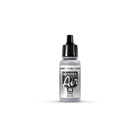 AV Vallejo Model Air 17ml - Chrome (Metallic)