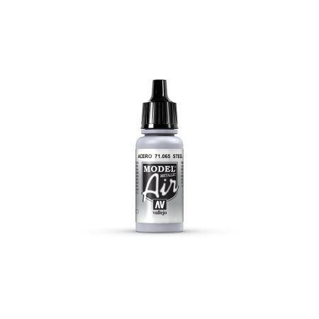 AV Vallejo Model Air 17ml - Steel (Metallic)