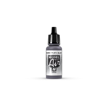 AV Vallejo Model Air 17ml - Black (Metallic)