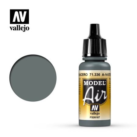 AV Vallejo Model Air 17ml - A-14 Steel Grey