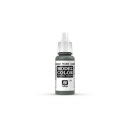 AV Vallejo Model Color 17ml - Metallic Gunmetal Grey