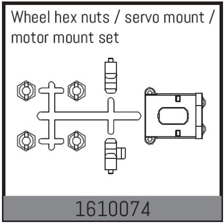 Absima Wheel Hex Nuts / Servo Mount / Motor Mount Set (AB1610074)