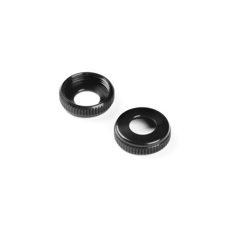 Xray XLP Alu Cap For Shock Body - Black (2) (XR308328-K)