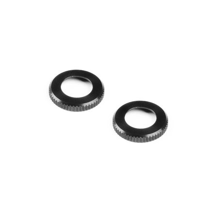 Xray XLP Alu Shock Cap-Nut - Black (2) (XR308355-K)