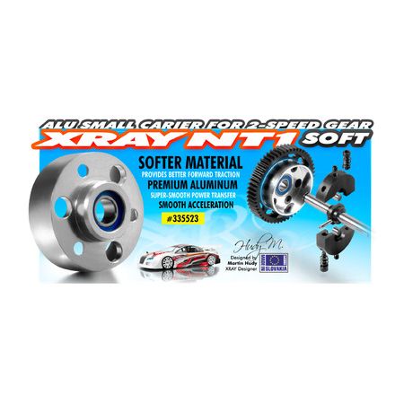 Xray Alu Small Carrier For 2-Speed Gear (2Nd) + Ball-Bearing - Soft (XR335523)