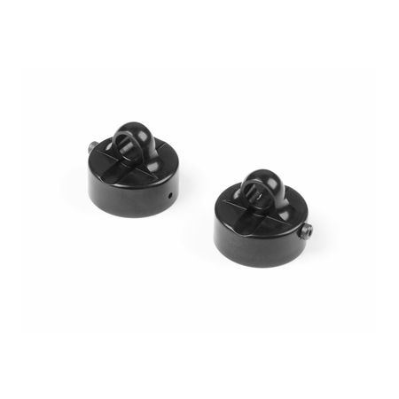 Xray XB8 Alu Shock Cap Zero Rebound - Black Coated (2) (XR358056-K)