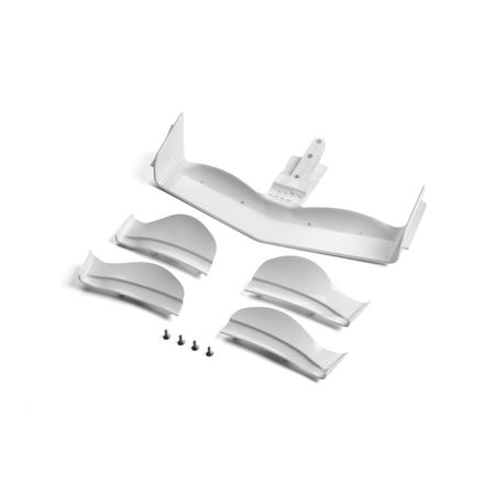 Xray X1 Composite Adjustable Front Wing - White - Flat Design (XR371204)