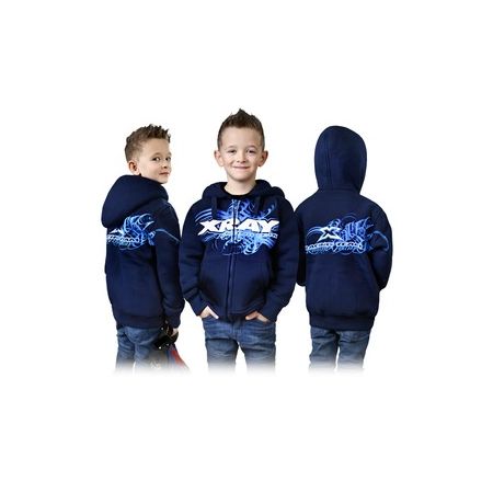 Xray Xray Junior Sweater Hooded With Zipper - Blue (S) (XR395601S)