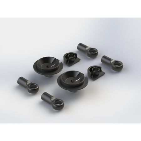 Arrma Shock Rod End Set Nero (2)