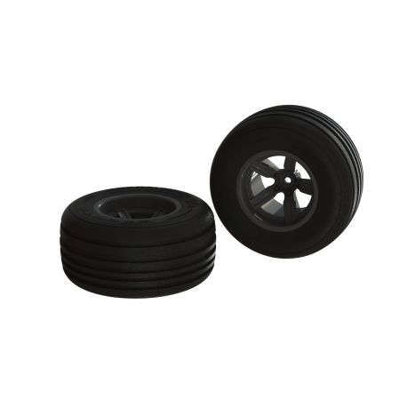 Arrma Dirt Runner ST Front Tire Set Glued Black (2)