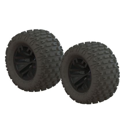 Arrma dBoots Fortress MT Tire Set Glued Blk (2)
