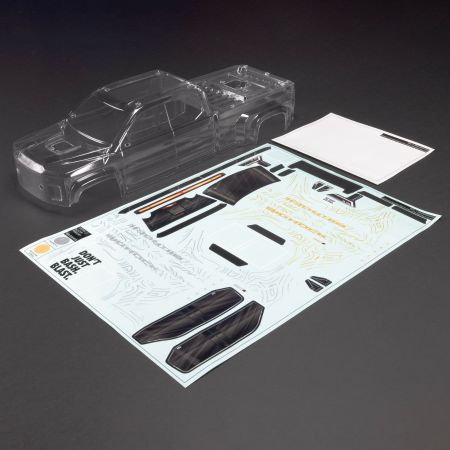 Arrma BIG ROCK CREW 4X4 Cab Trimmed Body, Clear (Z-ARA-1381)