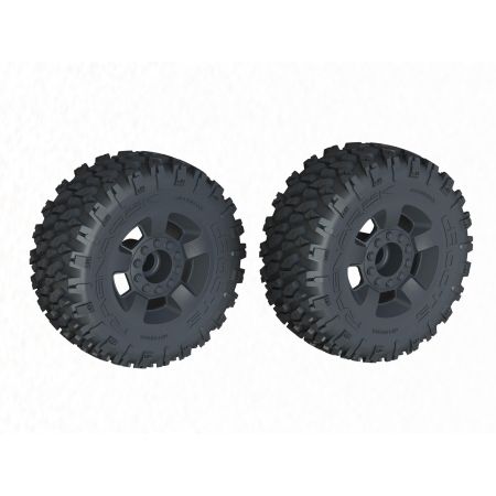 Arrma dBoots 'Ragnarok MT' Tire Set Glued, Black (2) (Z-ARA-1383)