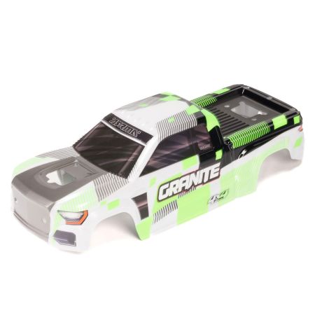 Arrma 1/10 Clipless Painted Decaled Body, Green: GRANITE 4X4 (Z-ARA-2245)