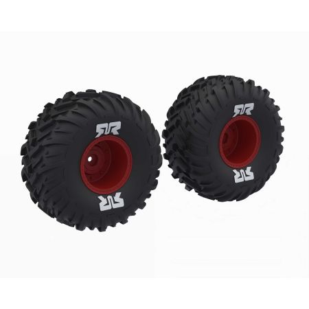 Arrma dBoots Cut Chevron MT Tire Set Glued, Red (Z-ARA-2574)