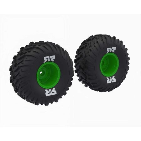 Arrma dBoots Cut Chevron MT Tire Set Glued, Green (Z-ARA-2575)