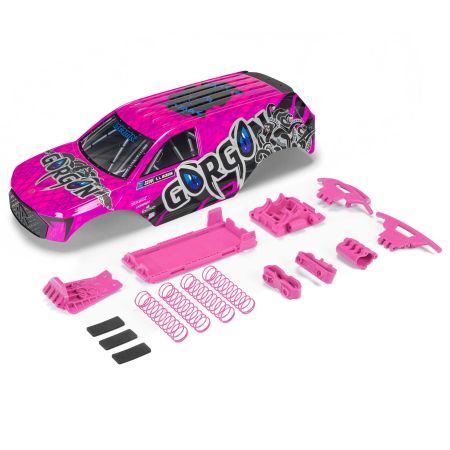 Arrma GORGON Painted Decaled Trimmed Body Set Pink/Black (Z-ARA-2608)