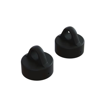 Arrma Aluminum Shock Cap, Black (2) (Z-ARA330768)