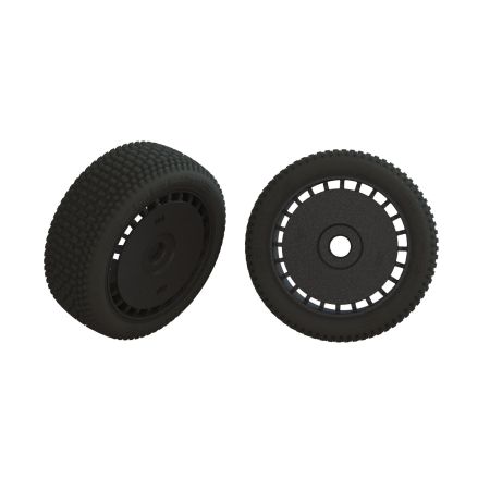 Arrma dBoots Exabyte Glued Tire Set, Black (2) (Z-ARA550098)