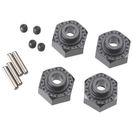 Axial Aluminum Hex Hub 12mm Black (4) (Z-AX30429)