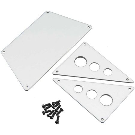 Axial Front Skid Plates Alum Silver (Z-AX30530)