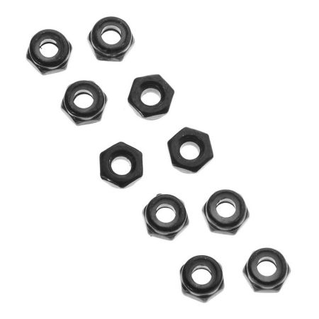 Axial Thin Nylon Locking Hex Nut M3 Black (10) (Z-AXA1052)