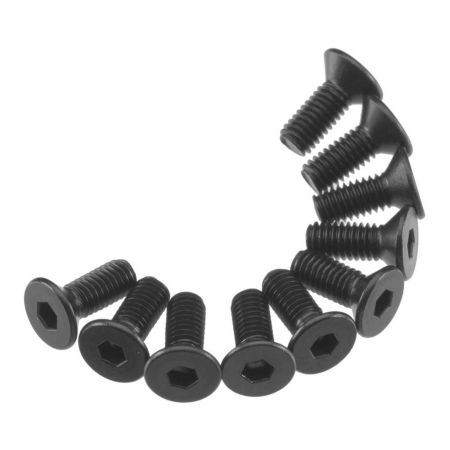 Axial Hex Flat Head M3X8mm Black (10) (Z-AXA144)