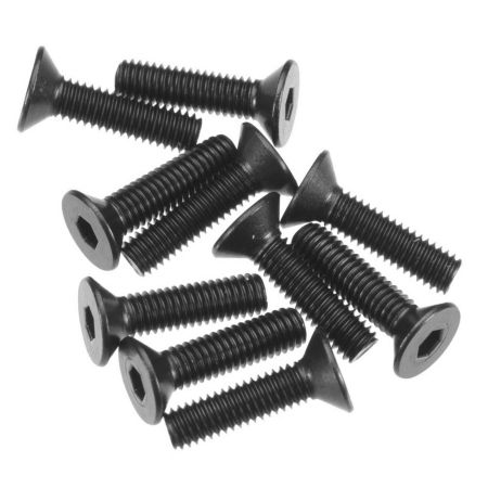 Axial Hex Socket Flat Head M3x12mm Black (10) (Z-AXA146)