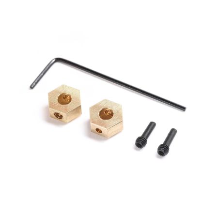 Axial Hex Hub, Brass (2): SCX24, AX24 (Z-AXI302002)