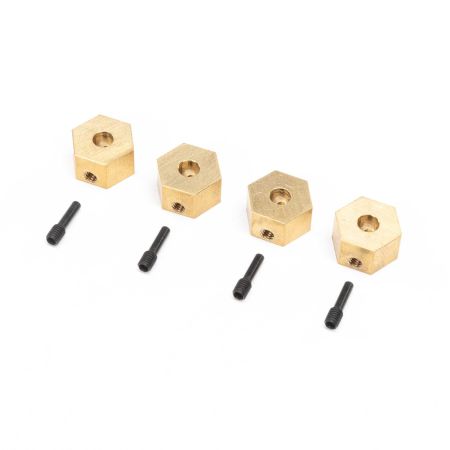 Axial Hex Hubs, Brass (7g): UTB18 (4) (Z-AXI312005)