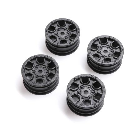 Axial 1.0 Ford Bronco Wheel, Black (4): SCX24 (Z-AXI40006) Axial 1.0 Ford Bronco Wheel, Black (4): SCX24 (Z-AXI40006)