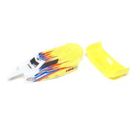 Losi Body & Wing, Yellow/White: Mini-B (Z-LOS210023)