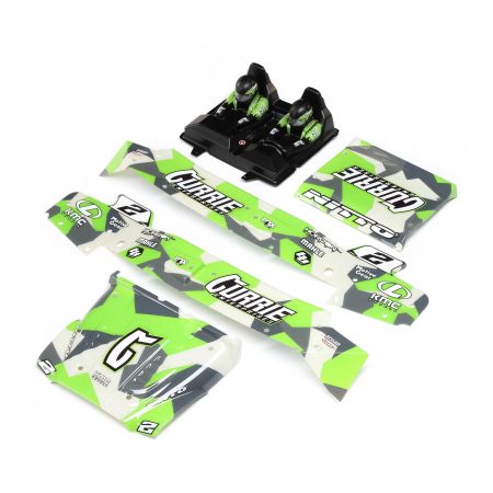 Losi Body/Driver Set, Green, Silkscreened: Hammer Rey (Z-LOS230099)